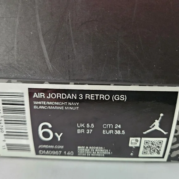 Air Jordan 3 Retro GS 6Y - Picture 10 of 10